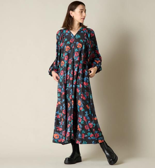 Liesse「フラワープリントロングワンピース」|ワンピース|