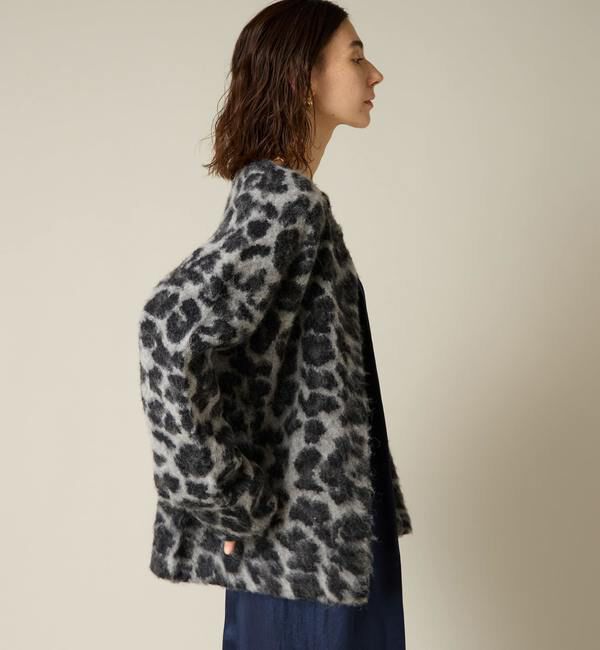 Liesse「稲沢朋子さんコラボレオパードジャガードニット」|カーディガン|