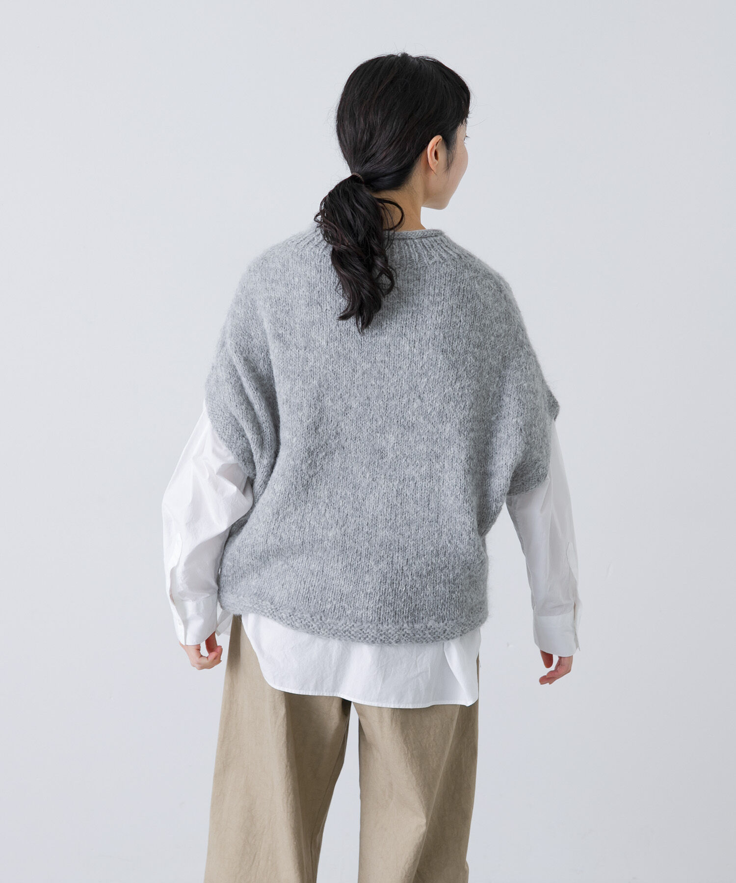 かぐれ「アルパカルーズベスト」|ニット・セーター|