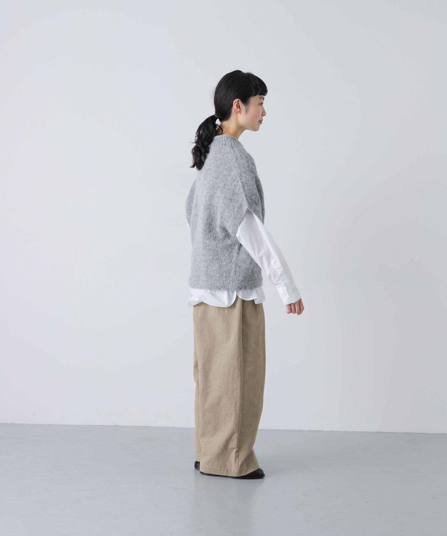 かぐれ「アルパカルーズベスト」|ニット・セーター|