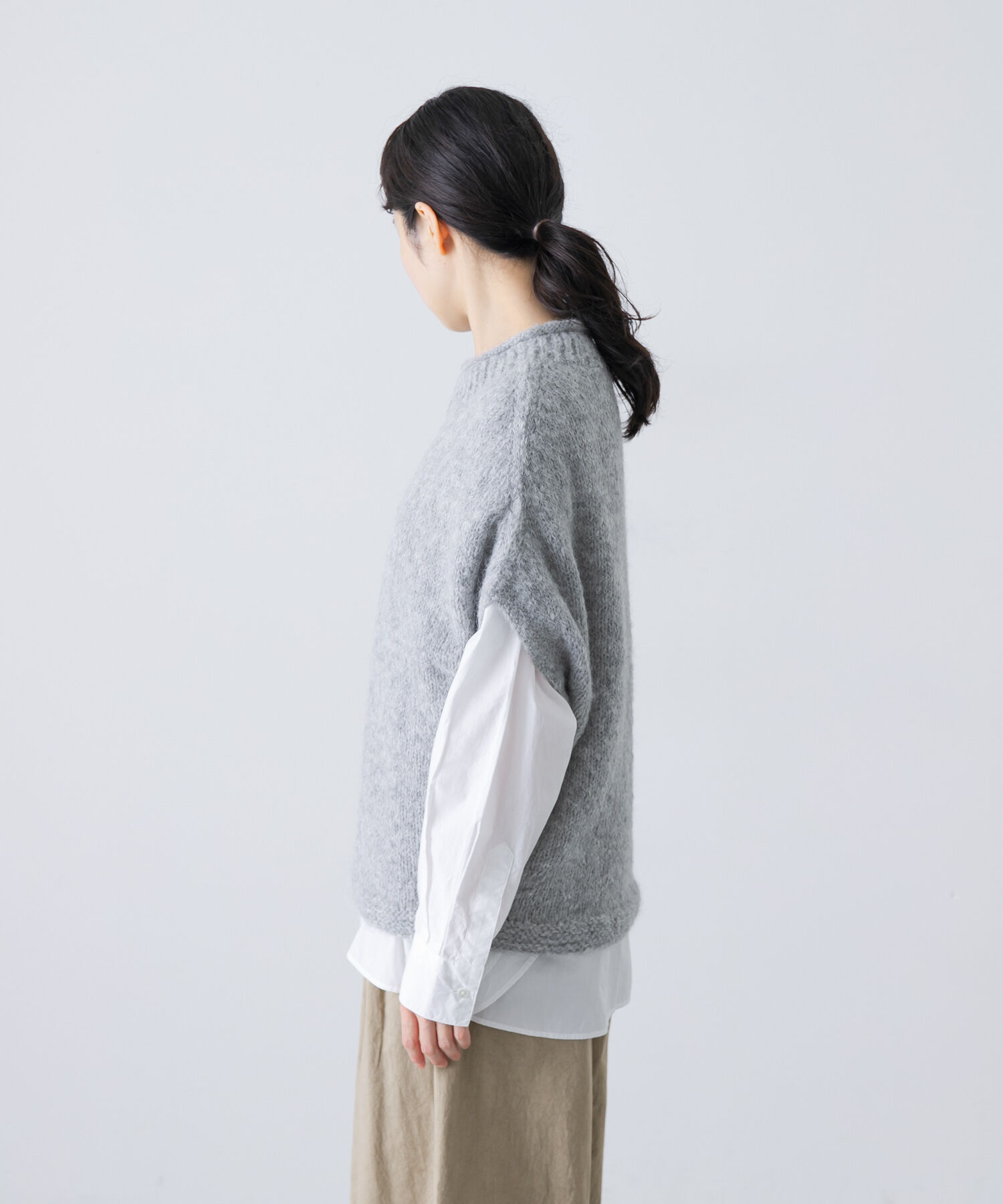 かぐれ「アルパカルーズベスト」|ニット・セーター|