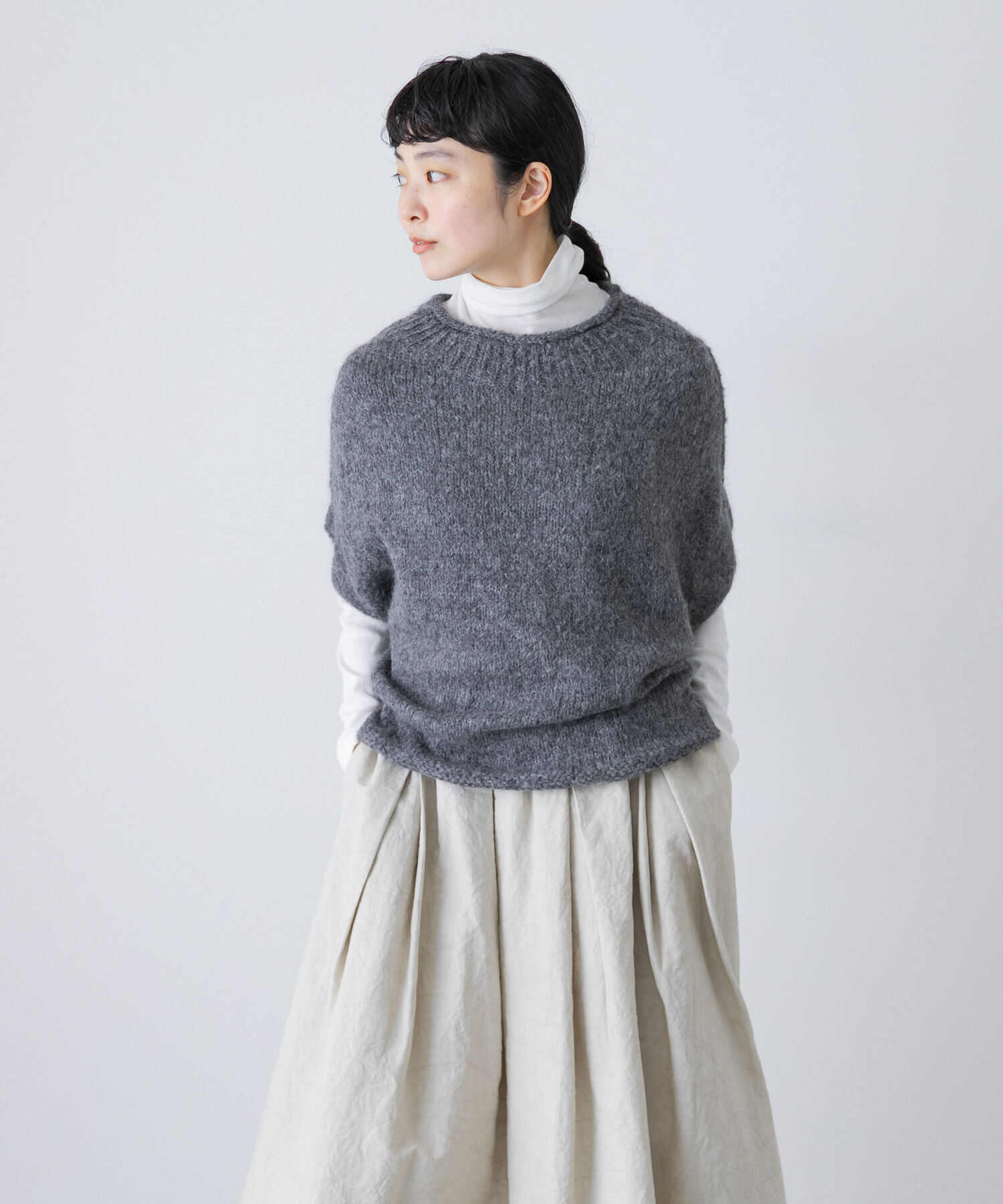 かぐれ「アルパカルーズベスト」|ニット・セーター|