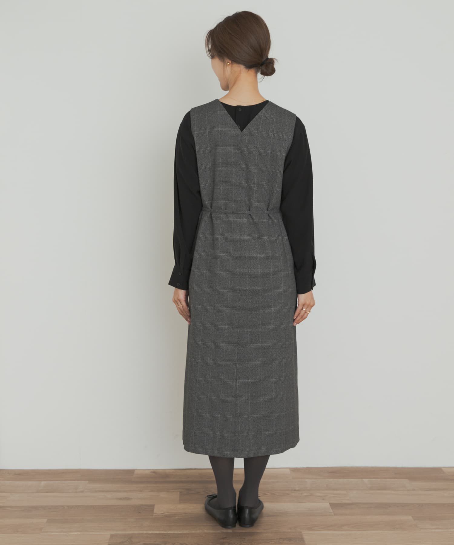 URBAN RESEARCH DOORS「『UR TECH』ツイルフレアジャンパースカート」|ワンピース|