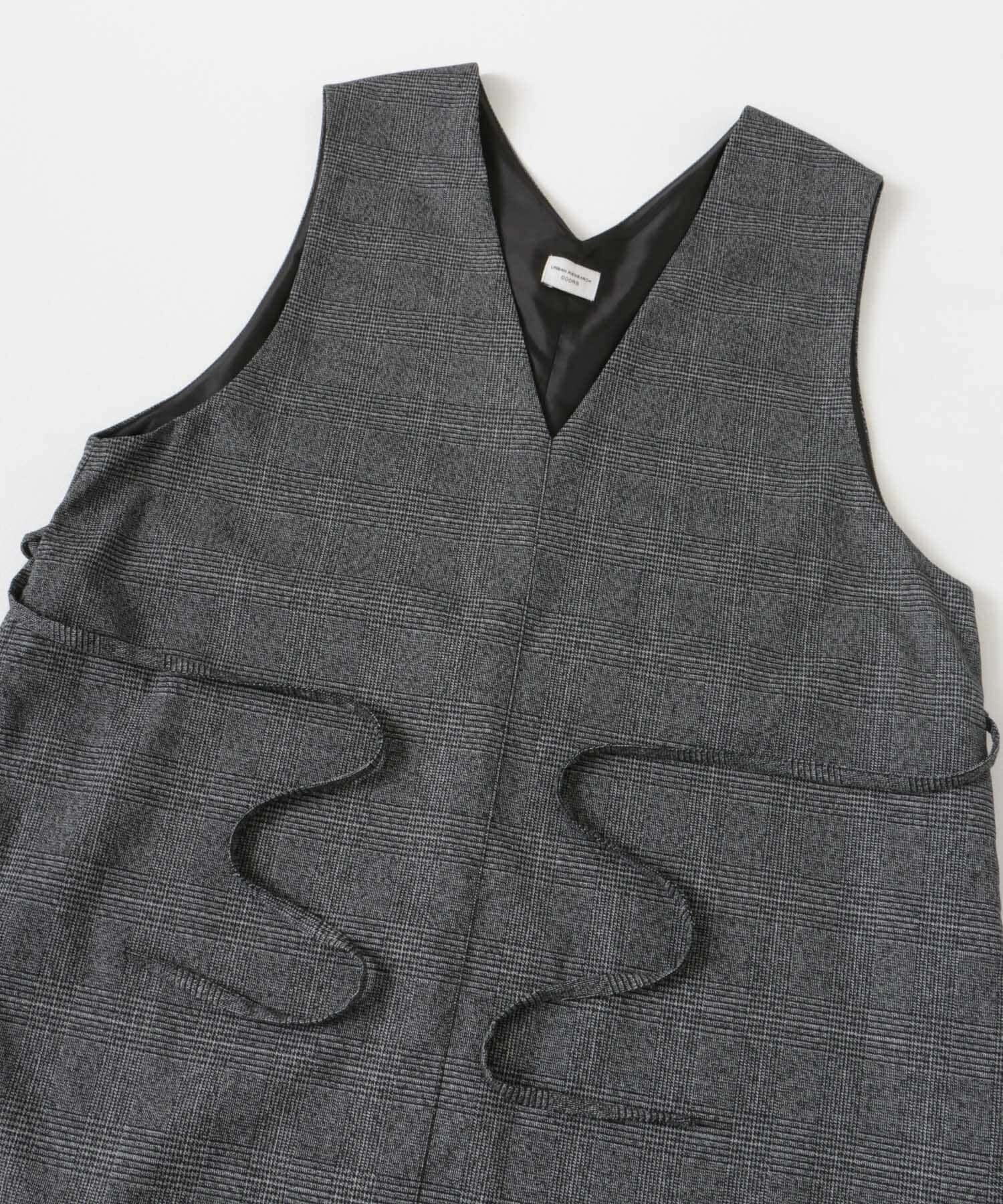 URBAN RESEARCH DOORS「『UR TECH』ツイルフレアジャンパースカート」|ワンピース|