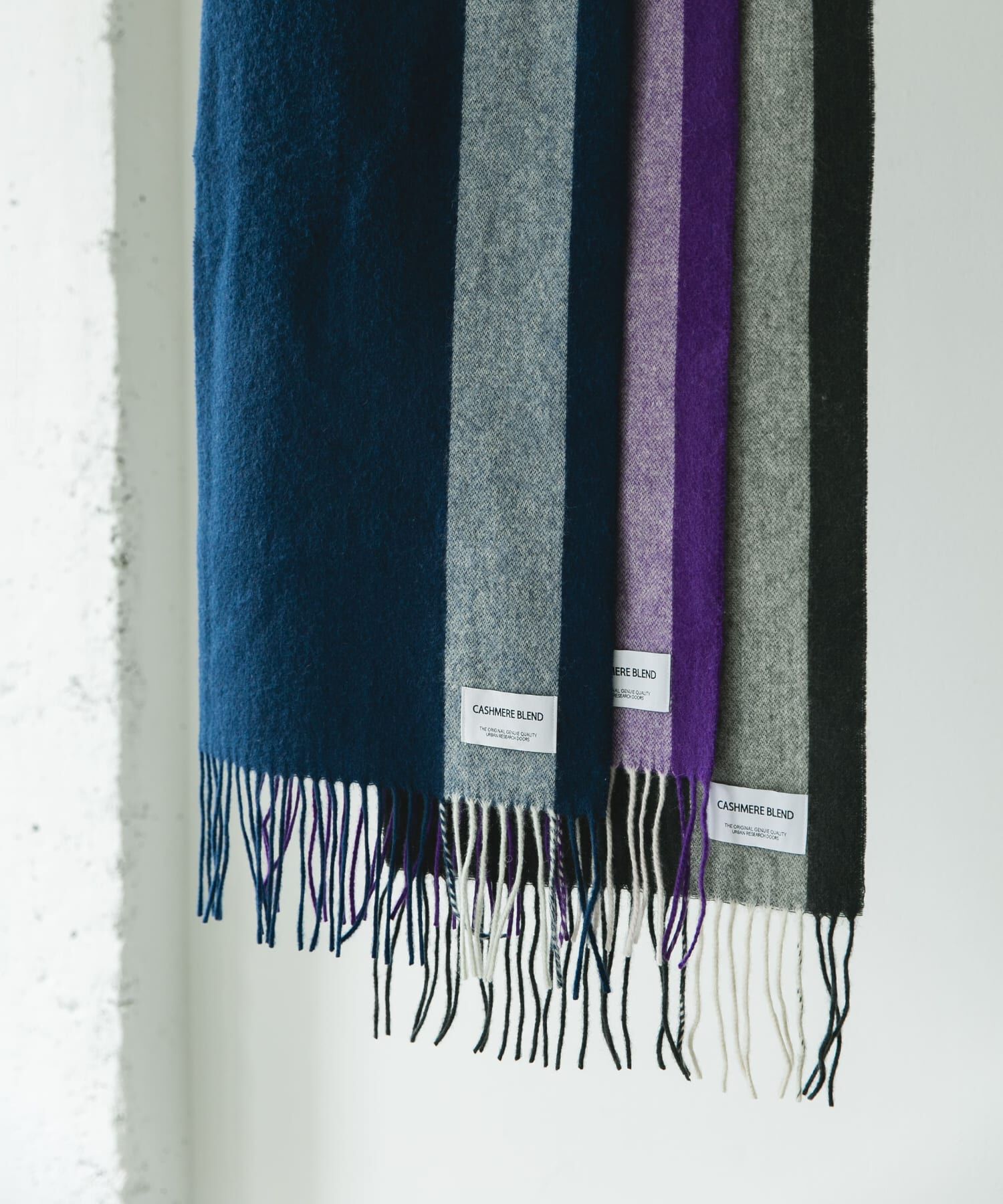 URBAN RESEARCH DOORS「カシミヤブレンドストライプマフラー」|マフラー|