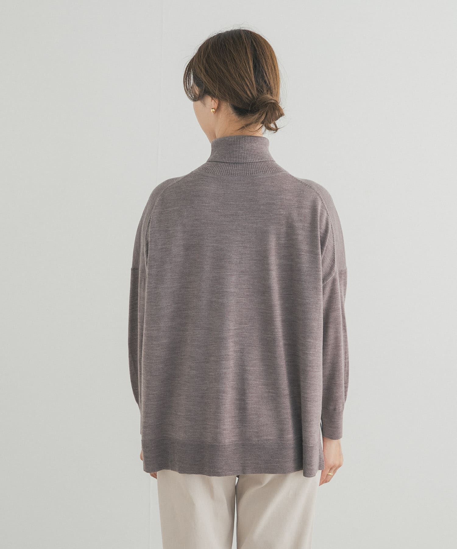 URBAN RESEARCH DOORS「ウォッシャブルウールタートルネックワイドプルオーバー」|ニット・セーター|