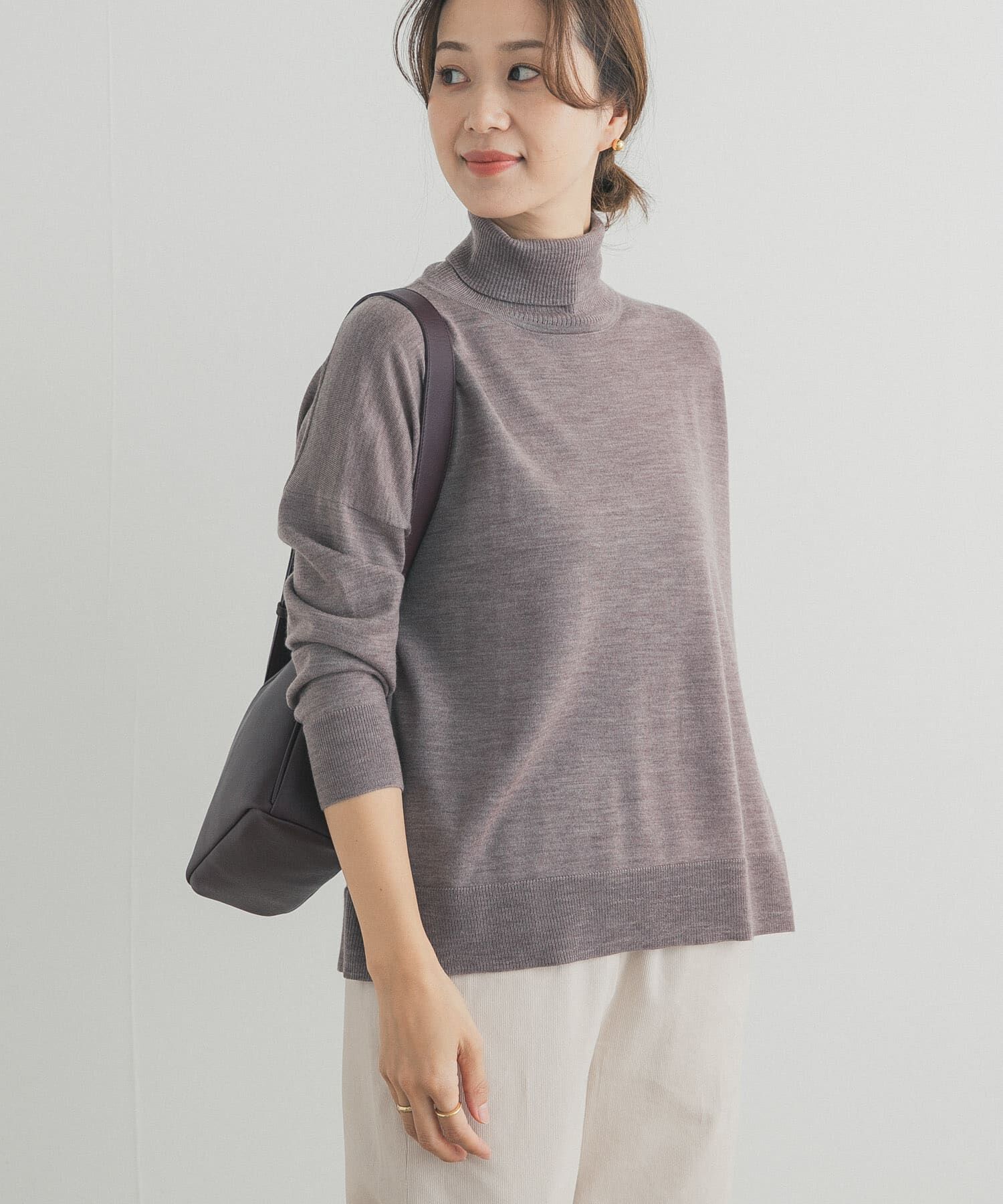 URBAN RESEARCH DOORS「ウォッシャブルウールタートルネックワイドプルオーバー」|ニット・セーター|
