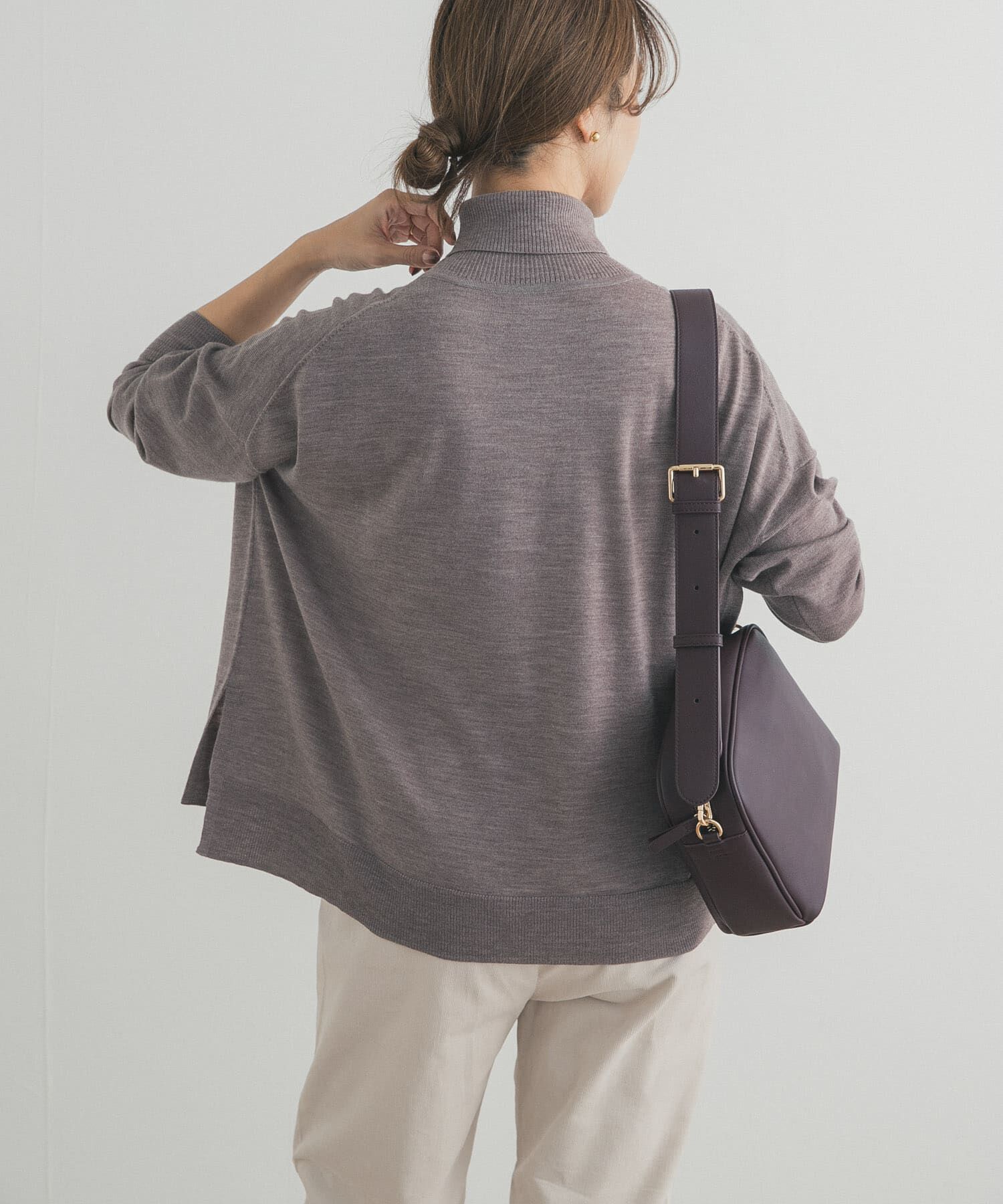 URBAN RESEARCH DOORS「ウォッシャブルウールタートルネックワイドプルオーバー」|ニット・セーター|