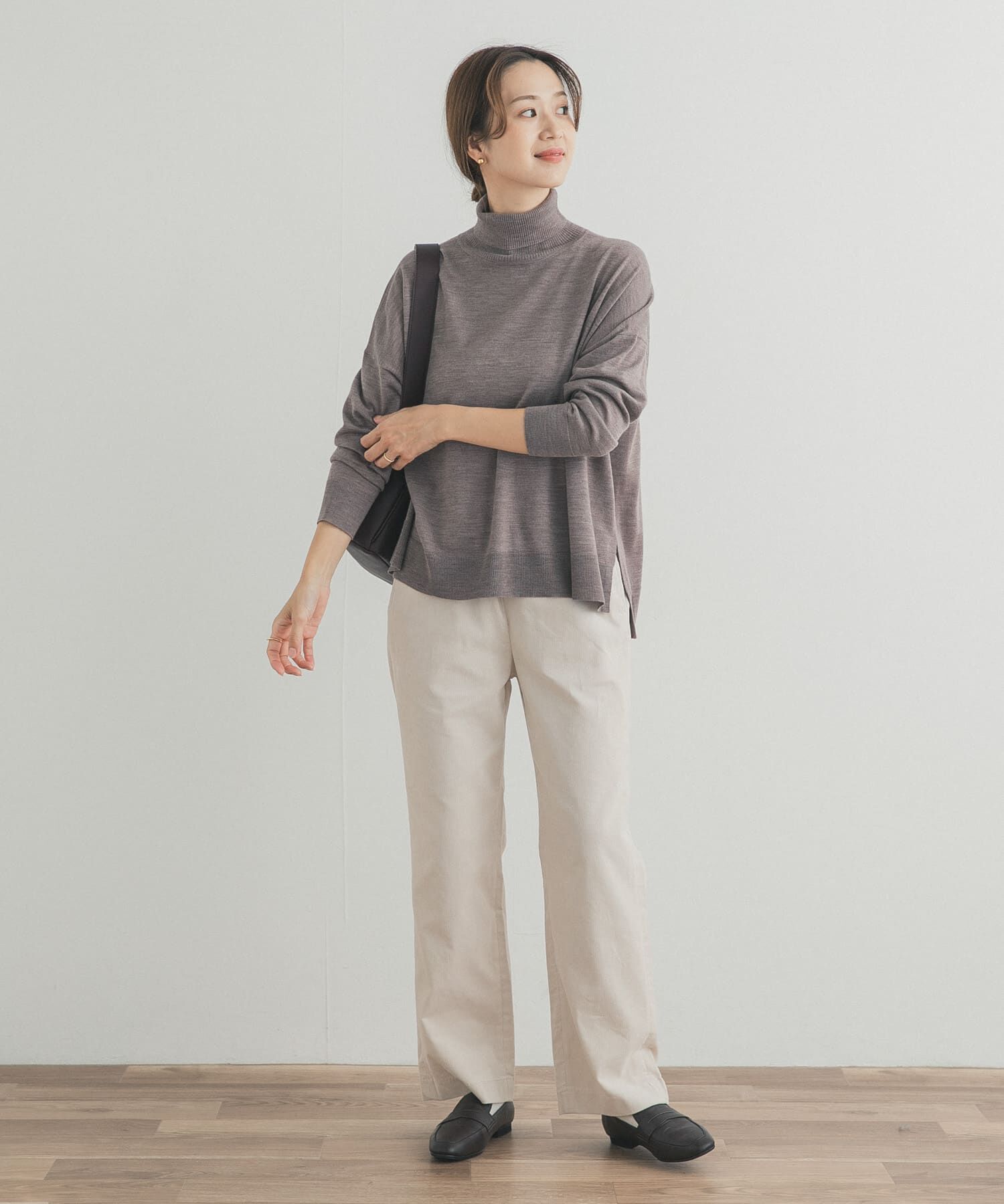 URBAN RESEARCH DOORS「ウォッシャブルウールタートルネックワイドプルオーバー」|ニット・セーター|