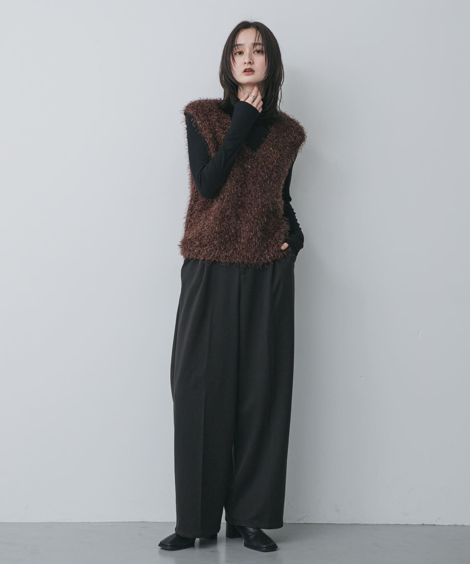 SENSE OF PLACE by URBAN RESEARCH「モールフェザーニットベスト」|ベスト・ジレ|