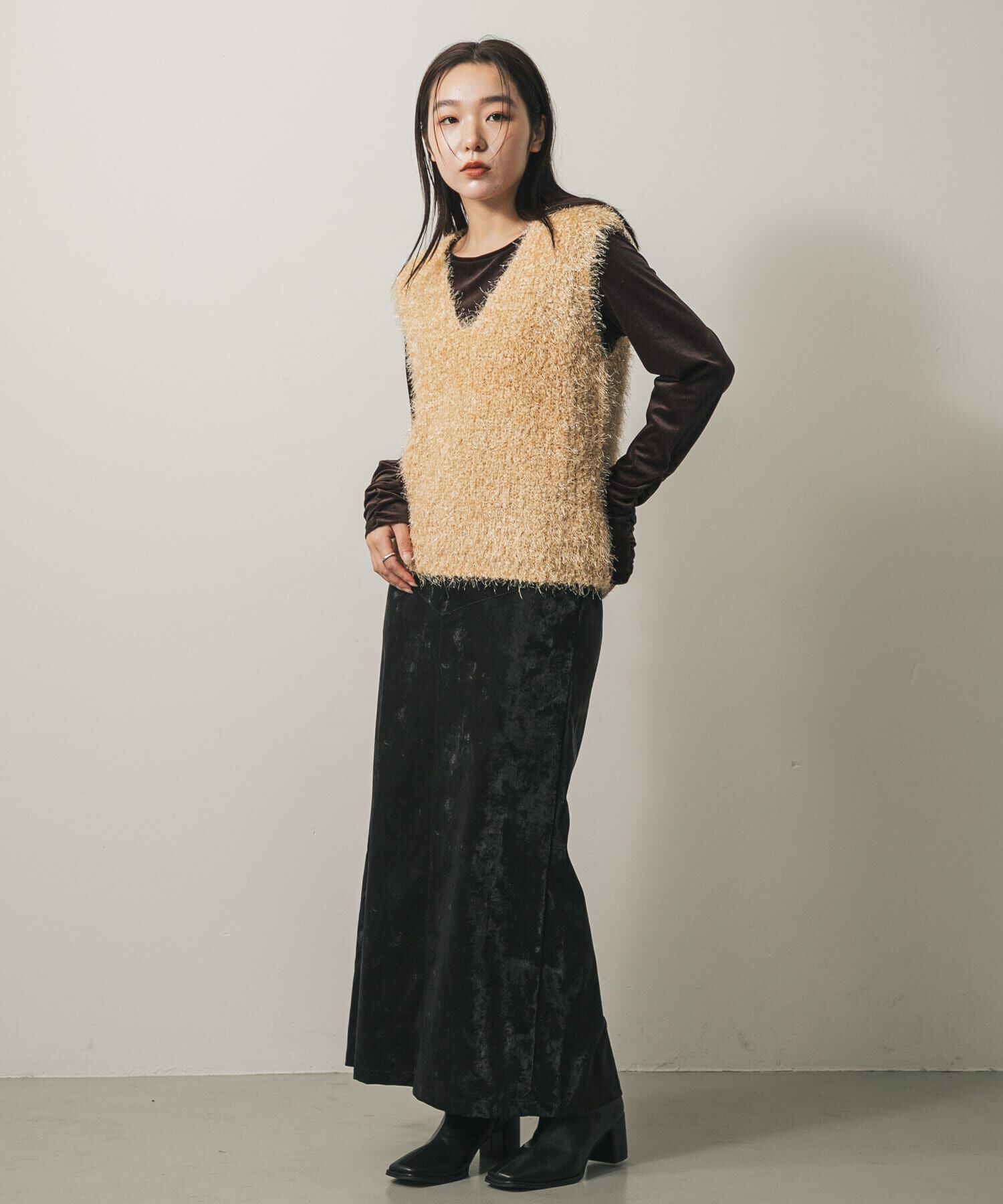 SENSE OF PLACE by URBAN RESEARCH「モールフェザーニットベスト」|ベスト・ジレ|