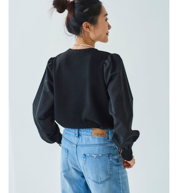 le.coeur blanc「《WEB限定アイテム》チュールワンピース＆タフタスリーブニットSET」|ワンピース|