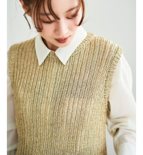 le.coeur blanc「アビガイルラメベスト」|ベスト・ジレ|