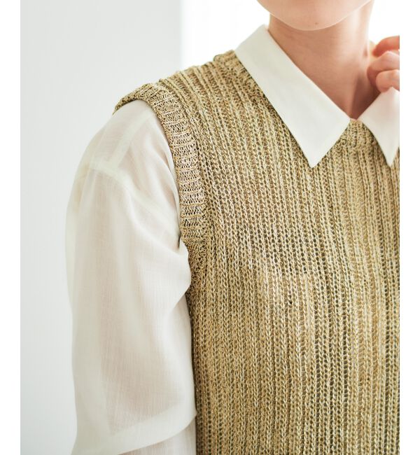 le.coeur blanc「アビガイルラメベスト」|ベスト・ジレ|