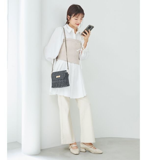 MAJESTICLEGON「ビスチェセットミニシャツワンピース」|ワンピース|