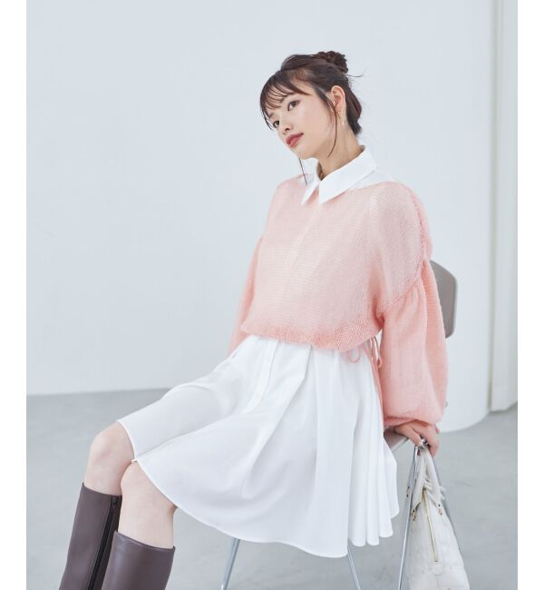 MAJESTICLEGON「ビスチェセットミニシャツワンピース」|ワンピース|