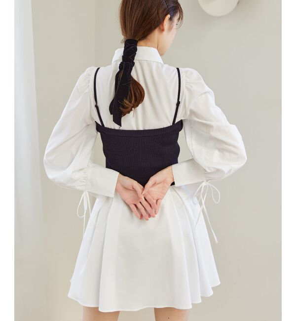 MAJESTICLEGON「ビスチェセットミニシャツワンピース」|ワンピース|