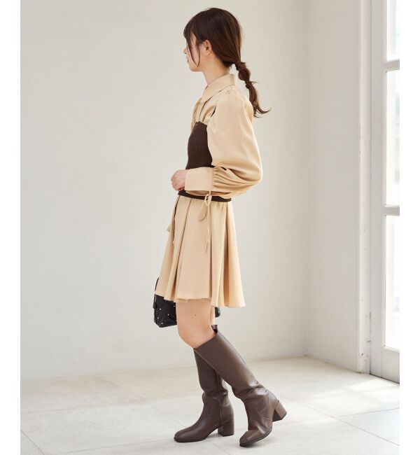 MAJESTICLEGON「ビスチェセットミニシャツワンピース」|ワンピース|