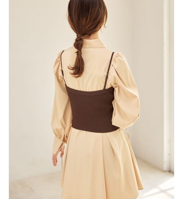 MAJESTICLEGON「ビスチェセットミニシャツワンピース」|ワンピース|