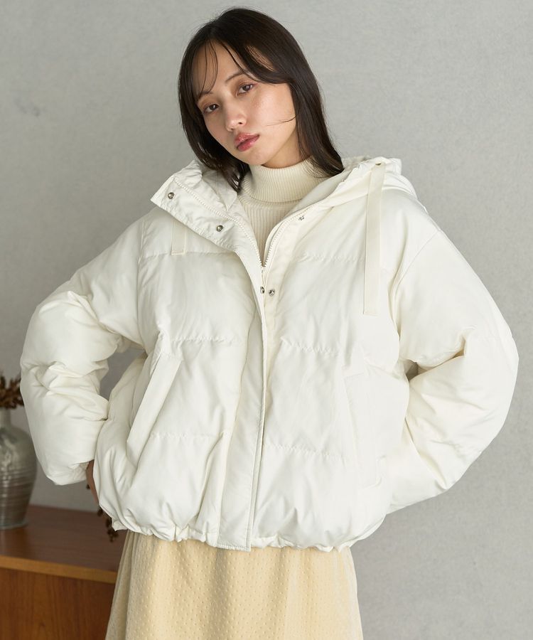 earth music&ecology「フーディーパファーブルゾン」|ブルゾン・スタジャン|