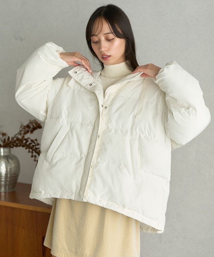 earth music&ecology「フーディーパファーブルゾン」|ブルゾン・スタジャン|