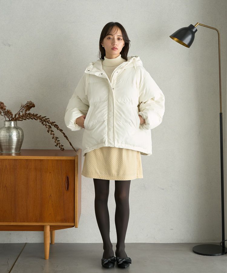 earth music&ecology「フーディーパファーブルゾン」|ブルゾン・スタジャン|