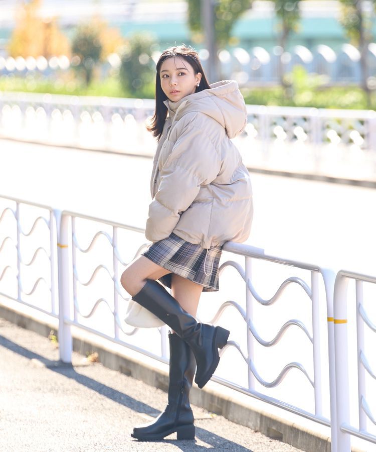 earth music&ecology「フーディーパファーブルゾン」|ブルゾン・スタジャン|