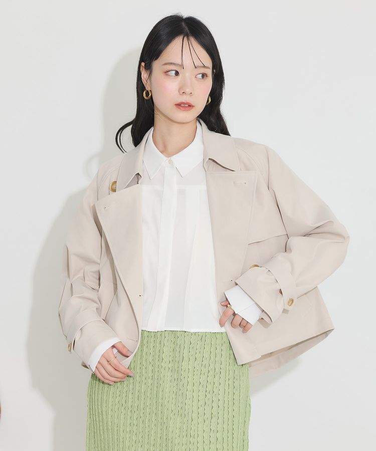 earth music&ecology「ショートトレンチコート」|トレンチコート|