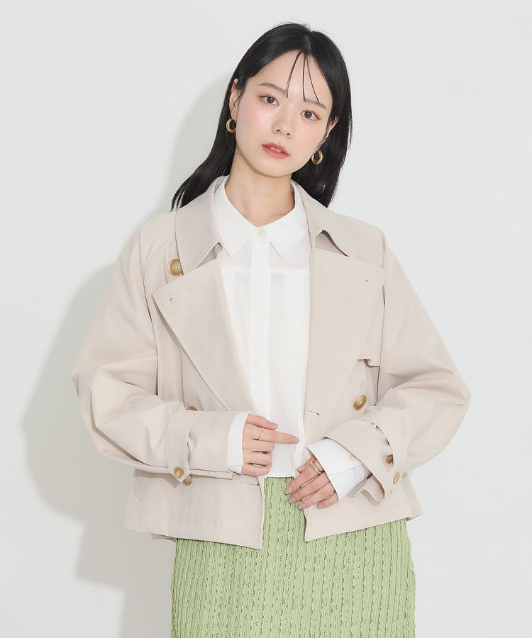 earth music&ecology「ショートトレンチコート」|トレンチコート|