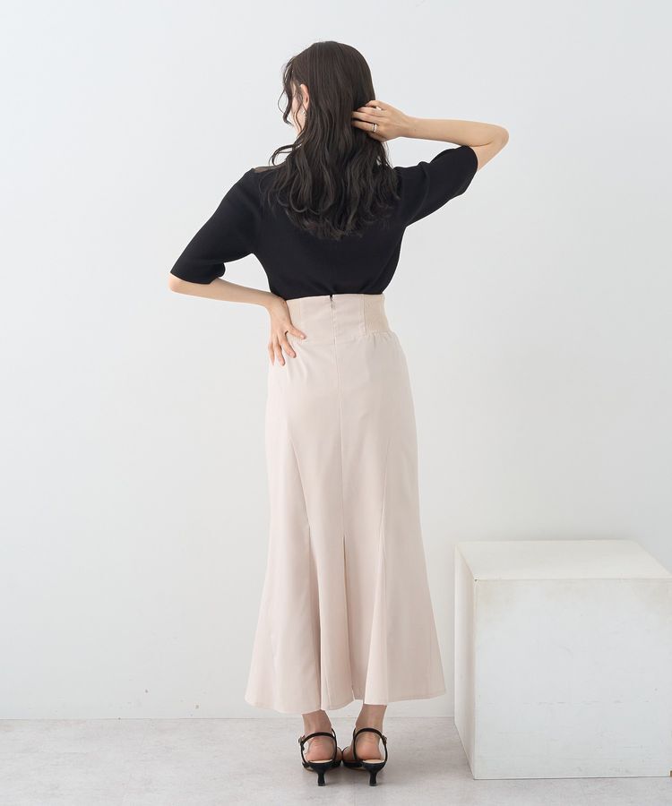 earth music&ecology「サイドリブパネルラインマーメイドスカート」|タイト|