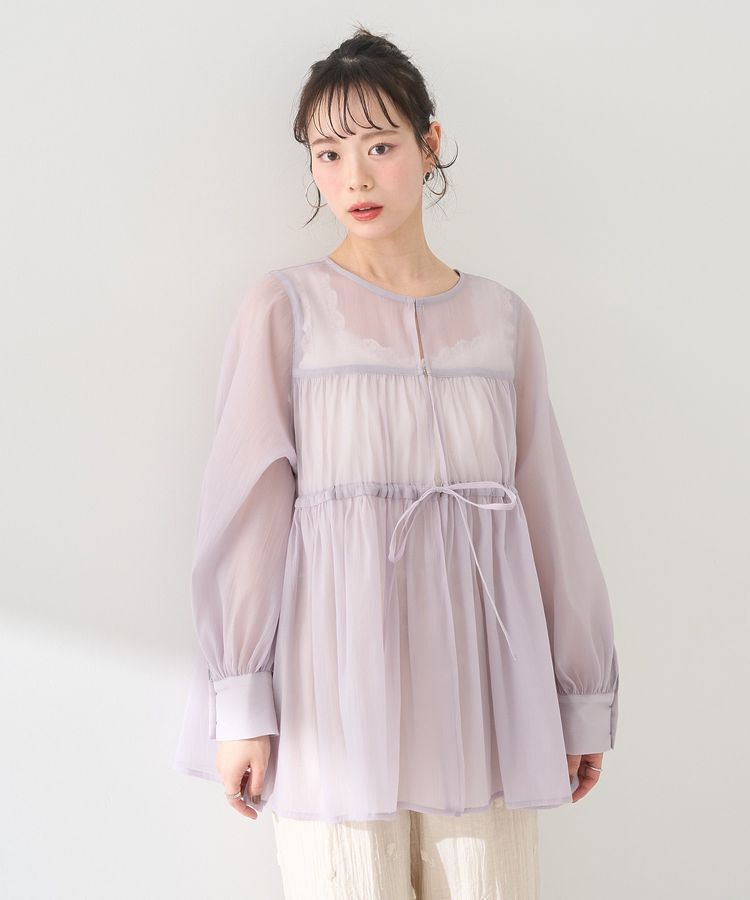 earth music&ecology「フロントリボンシアーチュニック」|シャツ・ブラウス|