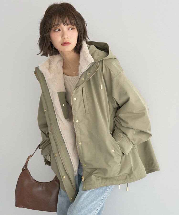 earth music&ecology「マルチウェイマウンテンパーカー」|ブルゾン・スタジャン|