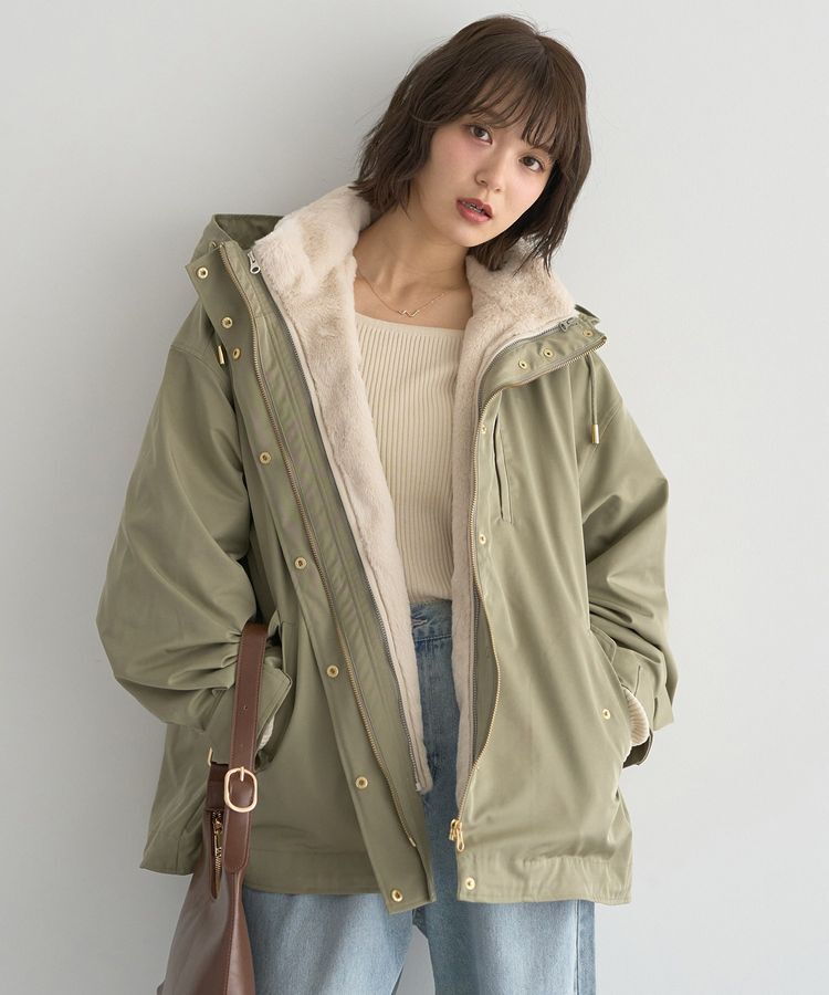 earth music&ecology「マルチウェイマウンテンパーカー」|ブルゾン・スタジャン|