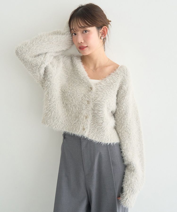 earth music&ecology「ミックスカラーラメニットカーディガン」|カーディガン|