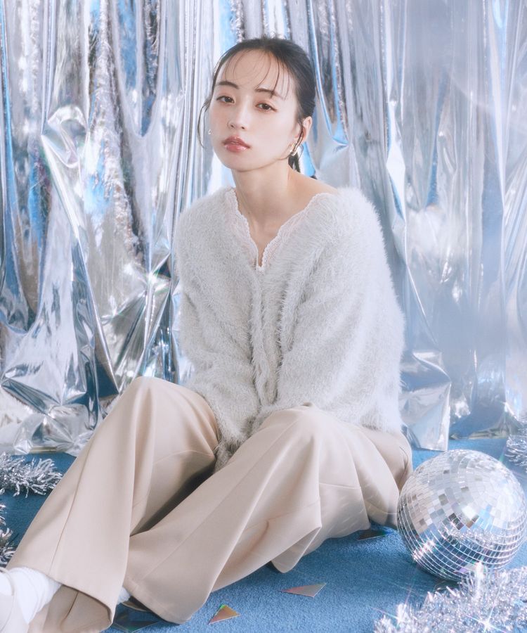 earth music&ecology「ミックスカラーラメニットカーディガン」|カーディガン|