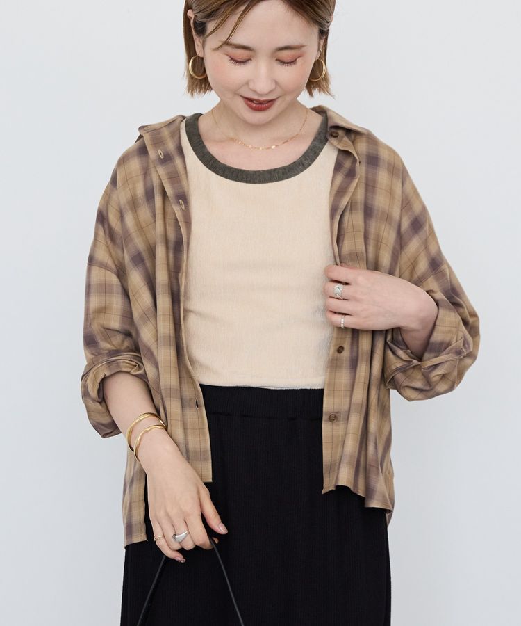 AMERICAN HOLIC「イージーケアチェックショート丈シャツ」|シャツ・ブラウス|