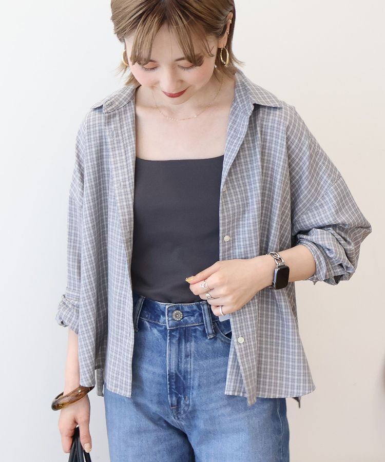 AMERICAN HOLIC「イージーケアチェックショート丈シャツ」|シャツ・ブラウス|