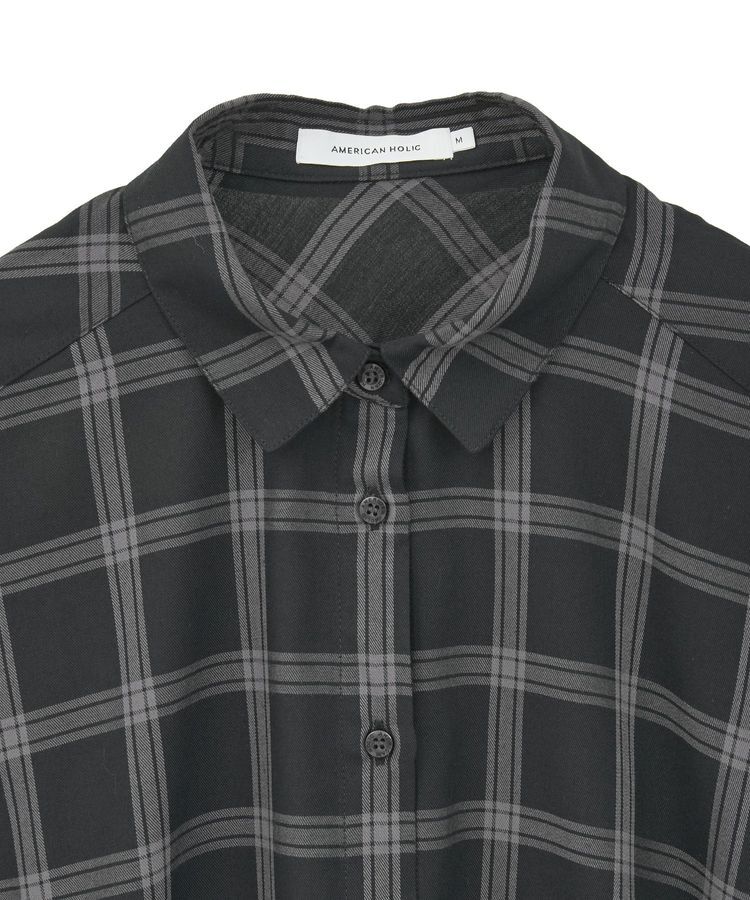 AMERICAN HOLIC「イージーケアチェックショート丈シャツ」|シャツ・ブラウス|