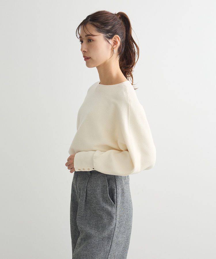 Green Parks「もちやわ袖釦ドルマンニットプルオーバー」|ニット・セーター|