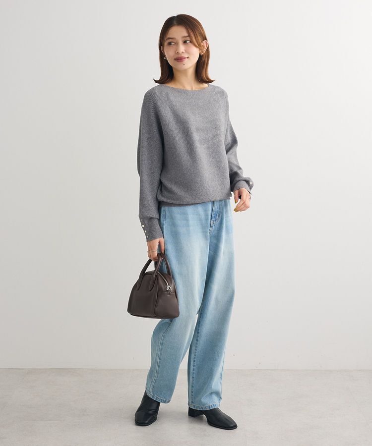 Green Parks「もちやわ袖釦ドルマンニットプルオーバー」|ニット・セーター|