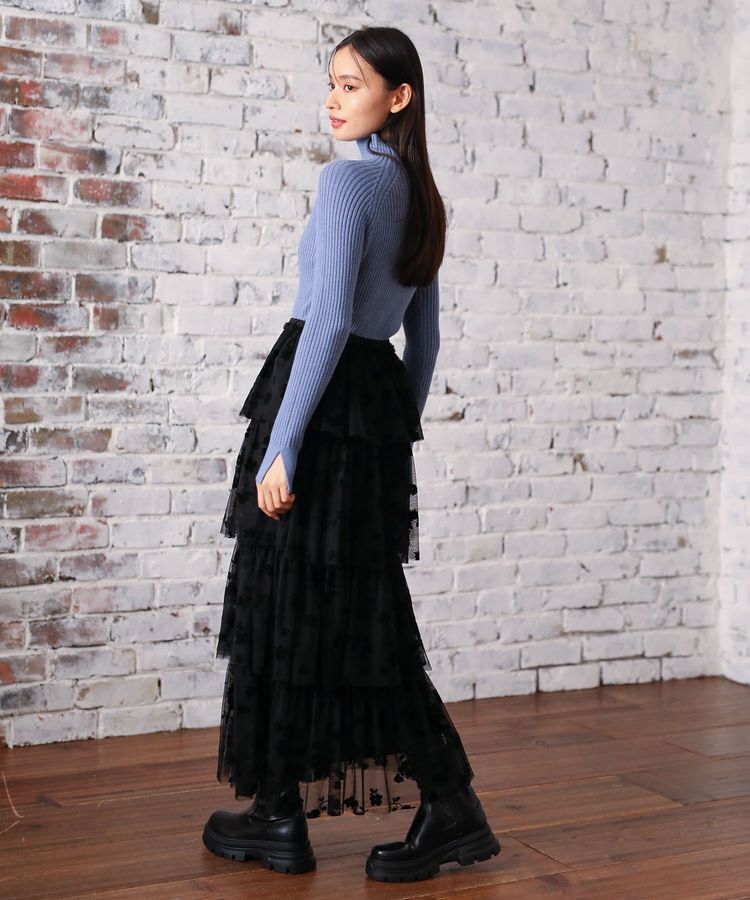 Green Parks「・ELENCARE DUE フロッキーptチュールスカート」|スカート|