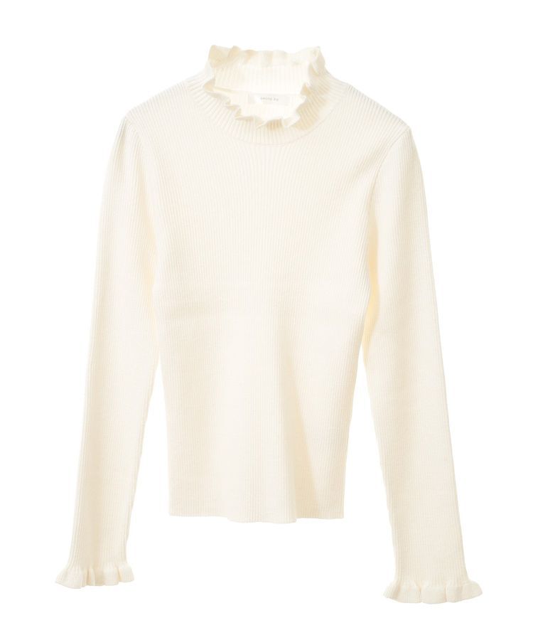 Green Parks「・swing by フリルハイネックリブニット」|ニット・セーター|