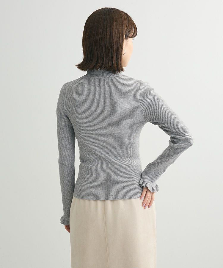 Green Parks「・swing by フリルハイネックリブニット」|ニット・セーター|