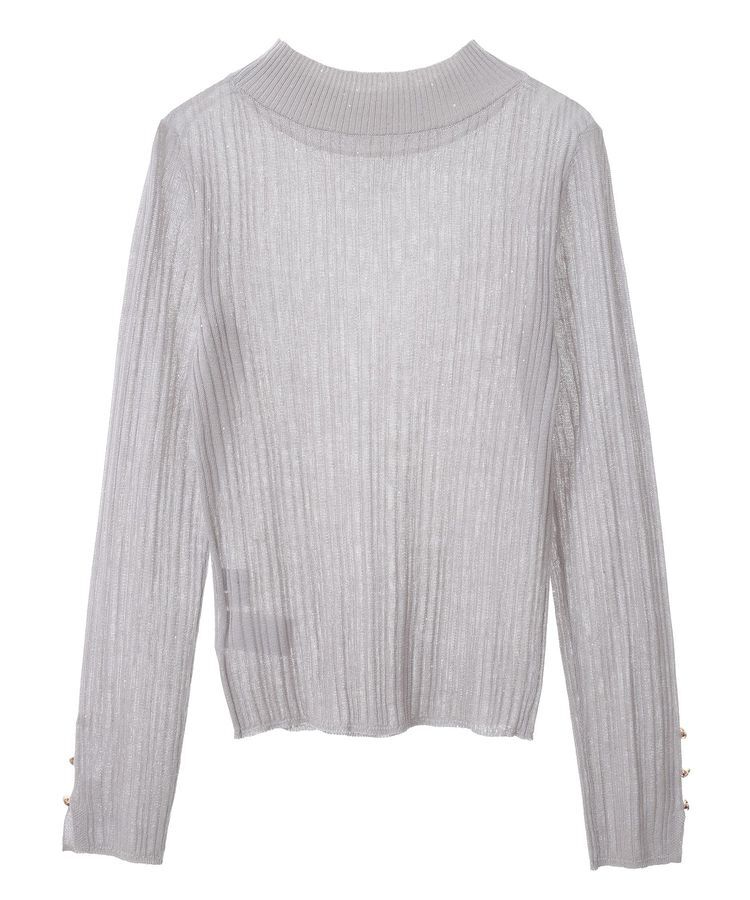 Green Parks「dazzlin シアーリブニットプルオーバー」|ニット・セーター|