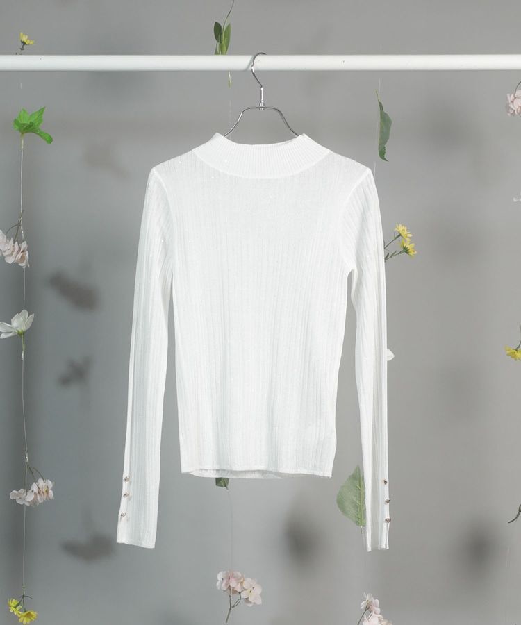 Green Parks「dazzlin シアーリブニットプルオーバー」|ニット・セーター|