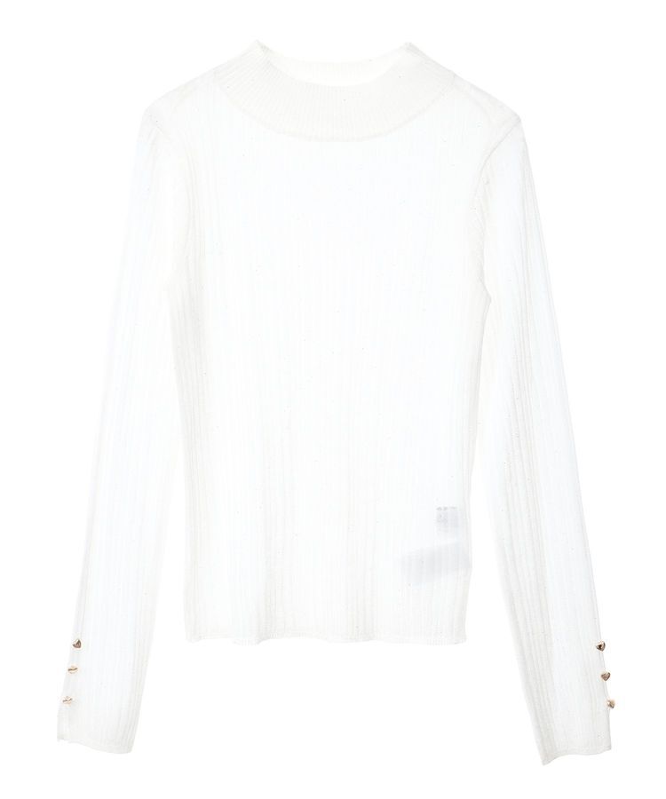 Green Parks「dazzlin シアーリブニットプルオーバー」|ニット・セーター|