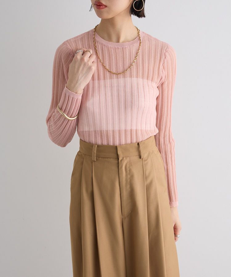 AnriettMusee「シアーリブニット」|ニット・セーター|