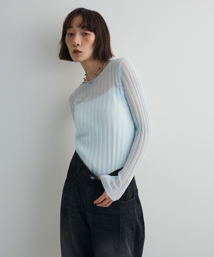 AnriettMusee「シアーリブニット」|ニット・セーター|