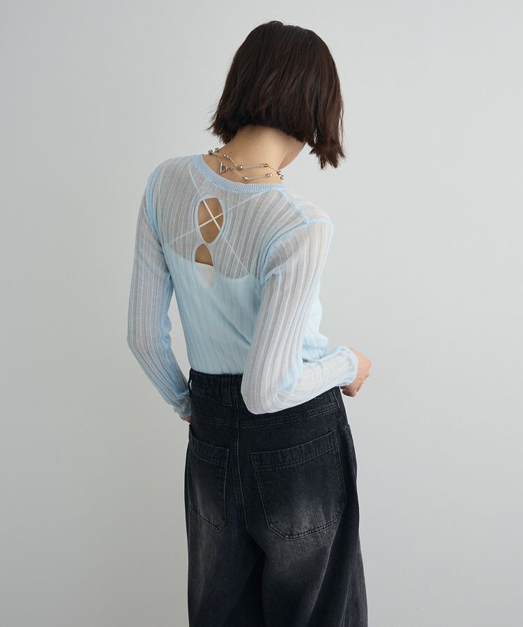 AnriettMusee「シアーリブニット」|ニット・セーター|Sax