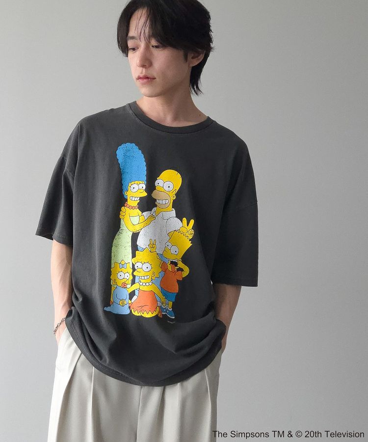 Green Parks「The SimpsonsピグメントプリントTEE」|Tシャツ・カットソー|Charcoal Gray